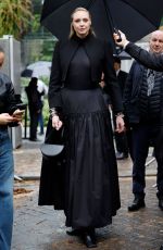 GWENDOLINE CHRISTIE Arrives at Alaia Show at Paris Fashion Week 10/04/2025