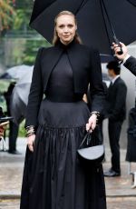 GWENDOLINE CHRISTIE Arrives at Alaia Show at Paris Fashion Week 10/04/2025
