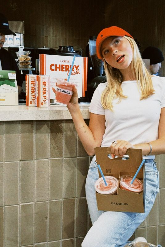 JORDYN JONES for Erewhon Cherry Crush Smoothie, October 2025