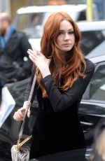 KAREN GILLAN Visits Radio One in London 11/21/2011
