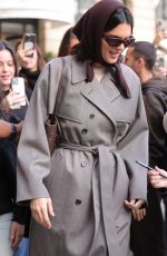 KENDALL JENNER Leaves Schiaparelli Store at Paris Fashion Week in Paris 10/01/2025