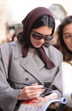 KENDALL JENNER Leaves Schiaparelli Store at Paris Fashion Week in Paris 10/01/2025