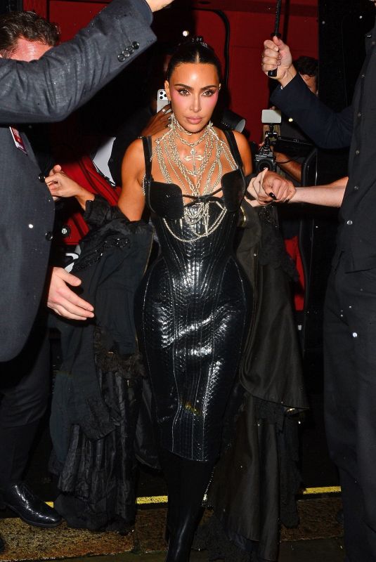 KIM KARDASHIAN Arrives at All’s Fair Premiere Afterparty at Two Temple Place in London 10/22/2025