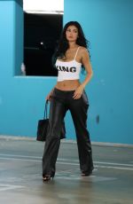 KYLIE JENNER in a Leather Pants and Tiny KING Crop Top Out in Los Angeles 10/11/2025