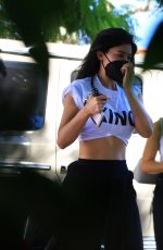 KYLIE JENNER Leaves Her New Kylie Cosmetics Pop-up Store in Los Angeles 10/18/2025