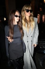 LENI and HEIDI KLUM Arrives at a Paris Fashion Week Afterparty at Hotel Costes in Paris 10/03/2025