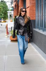 LILY ALDRIDGE Out and About in Tribeca in New York City 10/14/2025