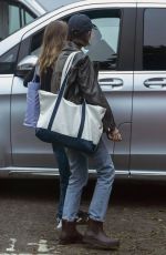 LILY COLLINS on the Set of Close Personal Friends in London 10/07/2025