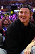 MADISON BEER and Justin Herbert at Minnesota Timberwolves vs Los Angeles Lakers Game at Crypto.com Arena in Los Angeles 10/24/2025