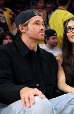 MADISON BEER and Justin Herbert at Minnesota Timberwolves vs Los Angeles Lakers Game at Crypto.com Arena in Los Angeles 10/24/2025