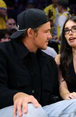 MADISON BEER and Justin Herbert at Minnesota Timberwolves vs Los Angeles Lakers Game at Crypto.com Arena in Los Angeles 10/24/2025