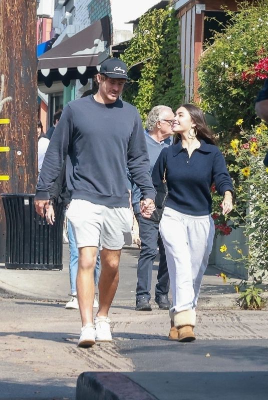 MADISON BEER and Justin Herbert Out for Lunch at All Time in Los Feliz 10/27/2025