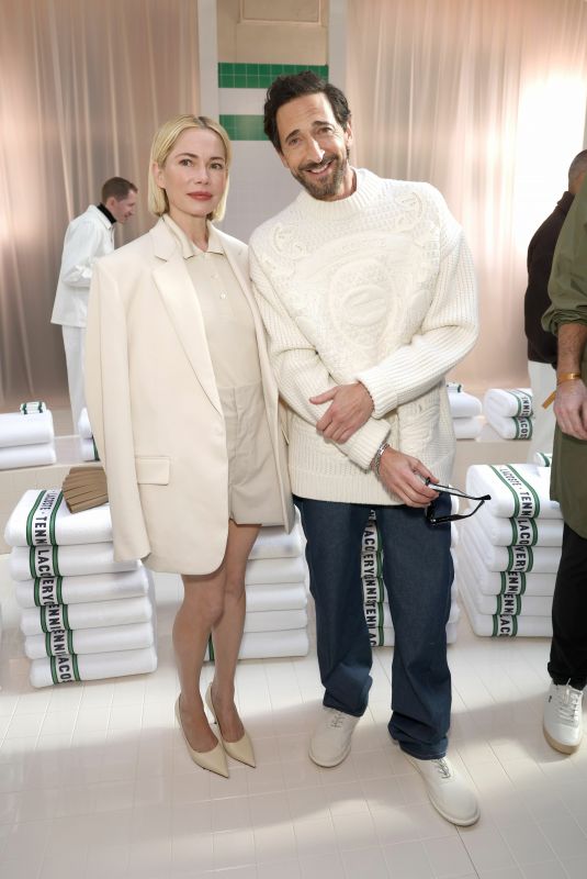 MICHELLE WILLIAMS and Adrien Brody at Lacoste Womenswear Spring/Summer 2026 Show at Paris Fashion Week 10/05/2025