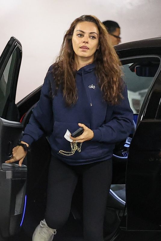 MILA KUNIS Arrives at a Spa in Los Angeles 10/22/2025
