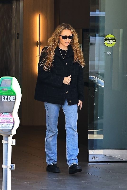 MILEY CYRUS Leaves a Medical Building in Beverly Hills 10/20/2025