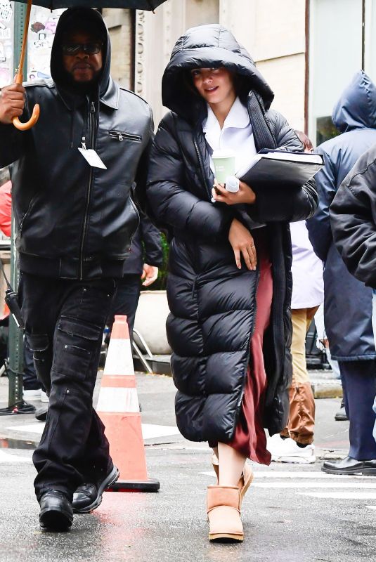 MONICA BARBARO Arrives at Movie Set of One Night Only in New York 10/14/2025