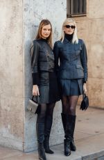 NADINE LEOPOLD and DEVON WINDSOR at Akri Womenswear Fashion Show at Paris Fashion Week 10/05/2025