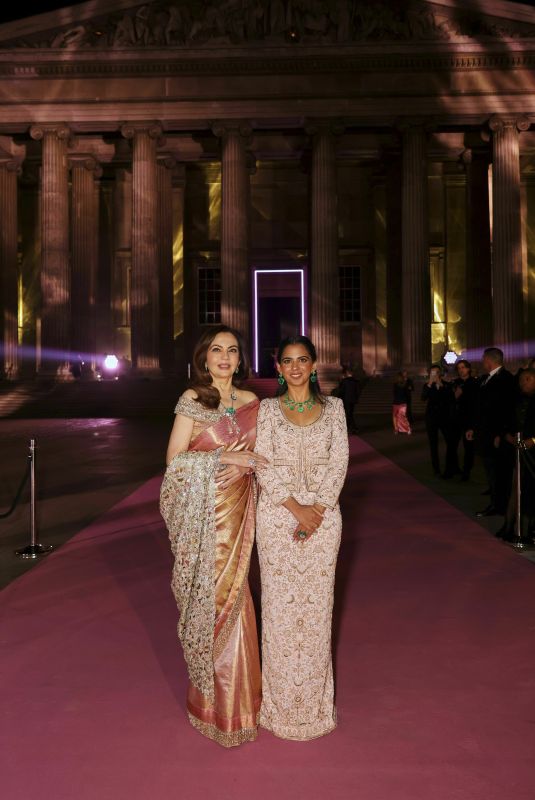 NITA and ISHA AMBANI at Inaugural British Museum Ball at British Museum in London 10/18/2025