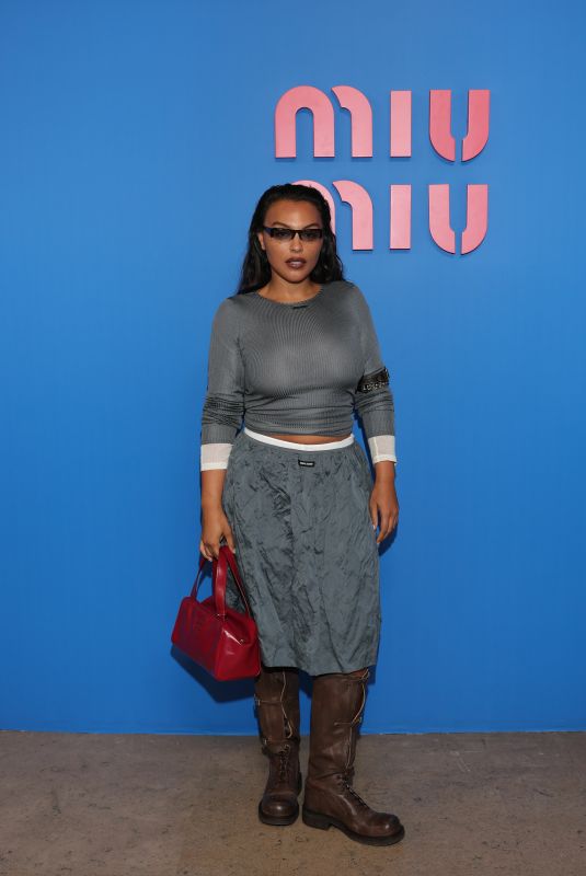 PALOMA ELSESSER at Miu Miu Womenswear S/S 2026 Show at Paris Fashion Week 10/06/2025