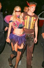 PARIS HILTON at Playboy Mansion Halloween Party in Los Angeles 10/27/2012