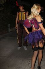 PARIS HILTON at Playboy Mansion Halloween Party in Los Angeles 10/27/2012