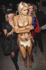PARIS HILTON at Playboy Mansion Halloween Party in Los Angeles 10/30/2010