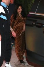 Pregnant VANESSA HUDGENS Arrives at Glen Powell