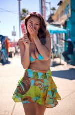 RACHEL PIZZOLATO at a Photoshoot at Venice Beach in Los Angeles 10/16/2025