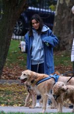 RACHEL ZEGLER Walks Her Dog Out in London 10/08/2025