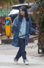 RACHEL ZEGLER Walks Her Dog Out in London 10/08/2025