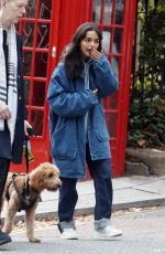 RACHEL ZEGLER Walks Her Dog Out in London 10/08/2025