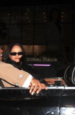 RIHANNA and ASAP Rocky Celebrate His 37th Birthday in Classic Convertible Rolls Royce Out in West Hollywood 10/03/2025