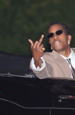 RIHANNA and ASAP Rocky Celebrate His 37th Birthday in Classic Convertible Rolls Royce Out in West Hollywood 10/03/2025