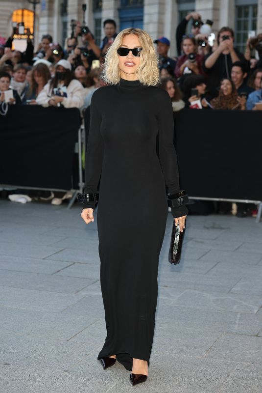 RITA ORA Arrives at Tom Ford Fashion Show at PFW in Paris 10/01/2025