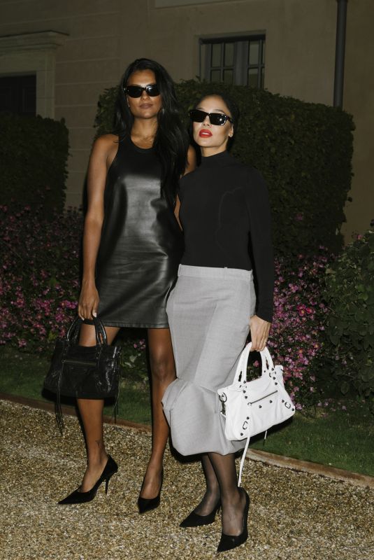 SIMONE ASHLEY and TESSA THOMPSON at Balenciaga Womenswear Spring/Summer 2026 Show at Paris Fashion Week 10/04/2025