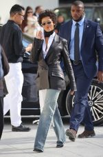 TAYLOR RUSSELL Arrives at Christian Dior Fashion Show at Paris Fashion Week 10/01/2025