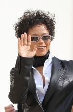 TAYLOR RUSSELL Arrives at Christian Dior Fashion Show at Paris Fashion Week 10/01/2025