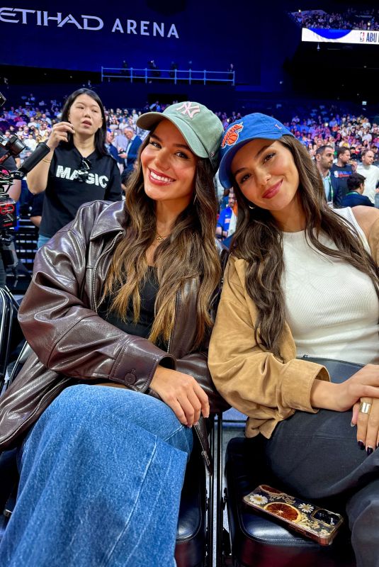 VICTORIA JUSTICE and MADISON REED at NBA Abu Dhabi Series - New York Knicks v Philadelphia 76ers 10/04/2025