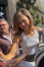 ZENDAYA Greets Ffans During Paris Fashion Week in Paris 09/30/2025