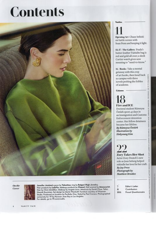 ZOEY DEUTCH in Vanity Fair Magazine, September 2025