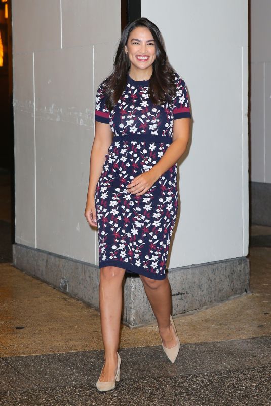 ALEXANDRIA OCASIO-CORTEZ Leaves CBS Mornings in New York City 08/07/2025