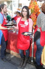 ALLISON PAIGE at Thanksgiving Dinner at LA Mission 11/27/2013