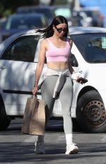 ANA DE ARMAS in a Pink Crop Top Out Shopping in Los Angeles 11/10/2025