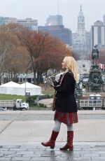 ANNASOPHIA ROBB Filming I Play Rocky in Philadelphia 11/19/2025