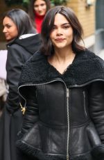 ARIANA GREENBLATT Leaves Her Hotel in a Leather Jacket and Satin Midi Skirt in London 11/05/2025