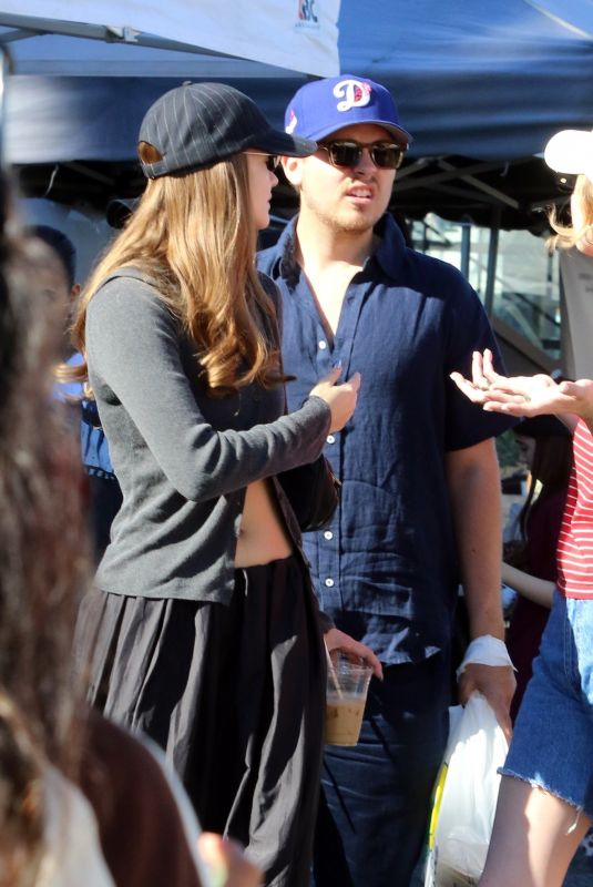 BARBARA PALVIN and Dylan Sprouse Out at Studio City Farmers Market 11/09/2025