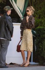 BELLA HADID Arrives at San Vicente Bungalows for a Lunch Meeting in Los Angeles 11/05/2025
