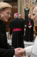 CATE BLANCHETT at Pope Leo XIV Hosted an Audience with Cinema and Television Representatives in Vatican City 11/15/2025