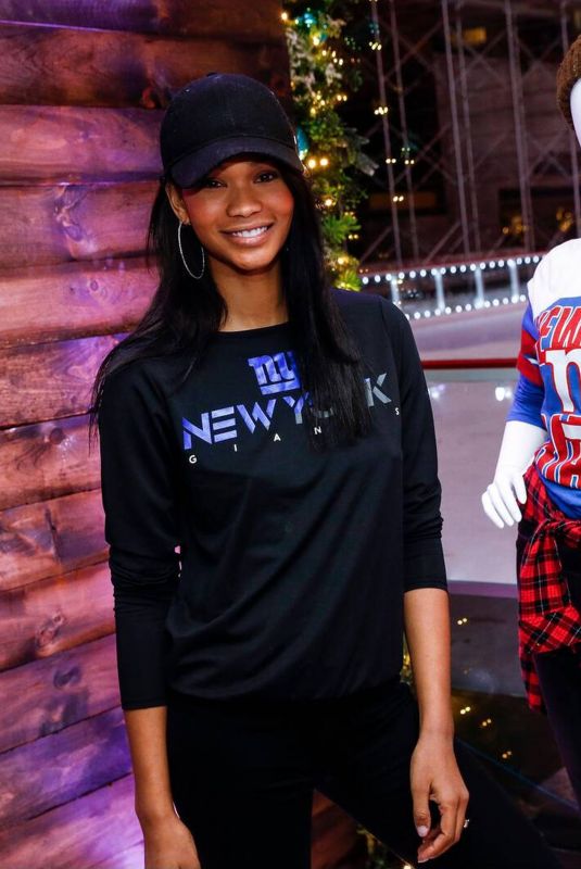 CHANEL IMAN at NFL Lifestyle Holiday Huddle Ice Rink at Rockefeller Center 11/13/2018