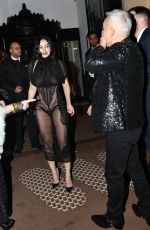 CHARLI XCX Arrives at Warner Music Brit Awards Afterparty at Claridges Hotel in London 03/01/2025